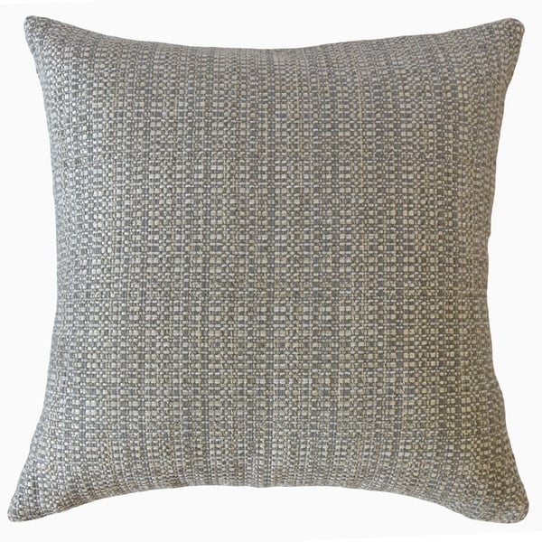 Fauve Solid Throw Pillow Gunmetal