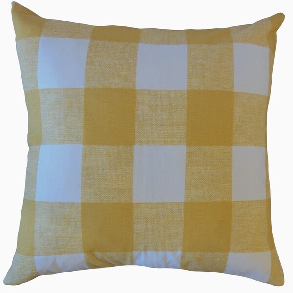 Jaspen Plaid Throw Pillow Yellow Bed Bath Beyond 27386459