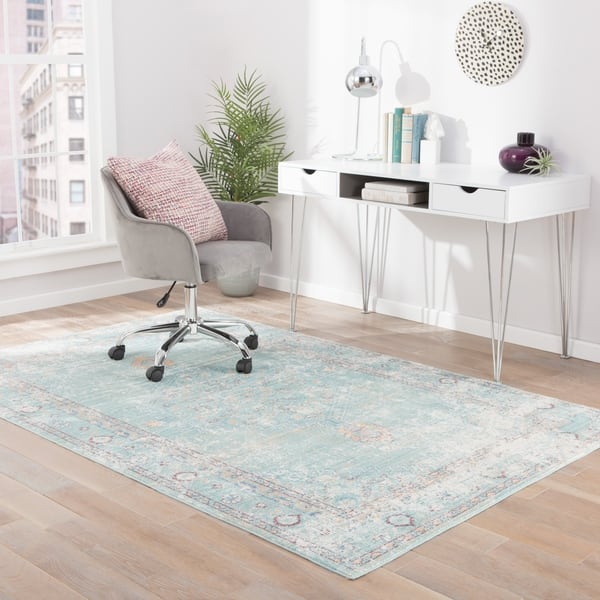 Shop Ranya Medallion Teal White Area Rug 4 X 6 Free