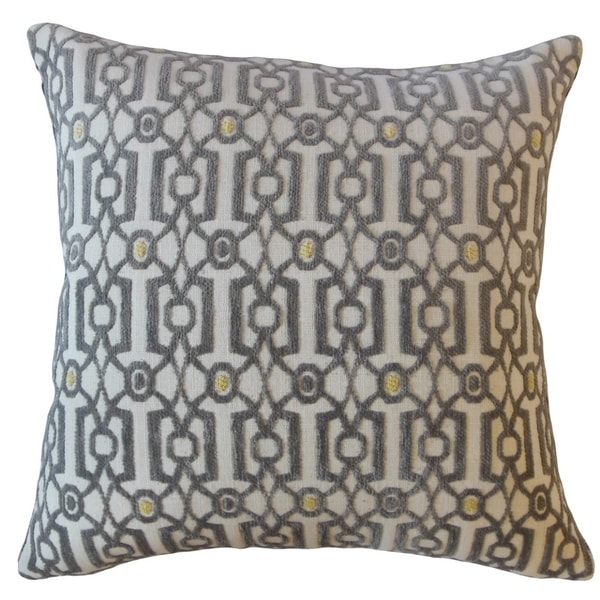 Saadet Geometric Throw Pillow Platinum