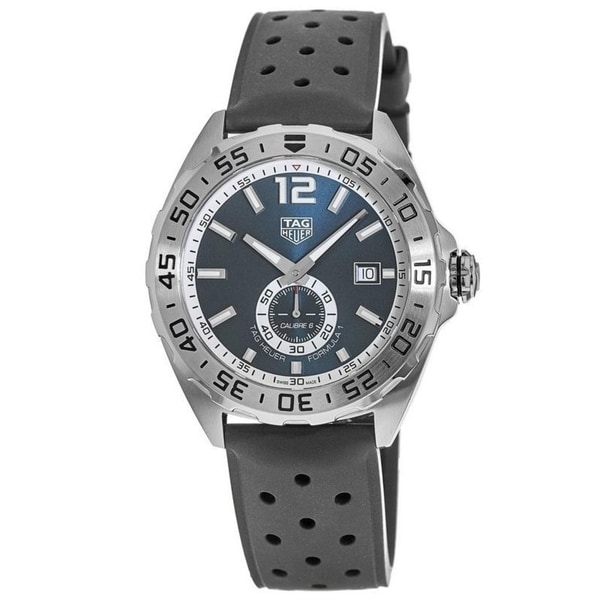 tag heuer formula 1 strap black rubber ft8024