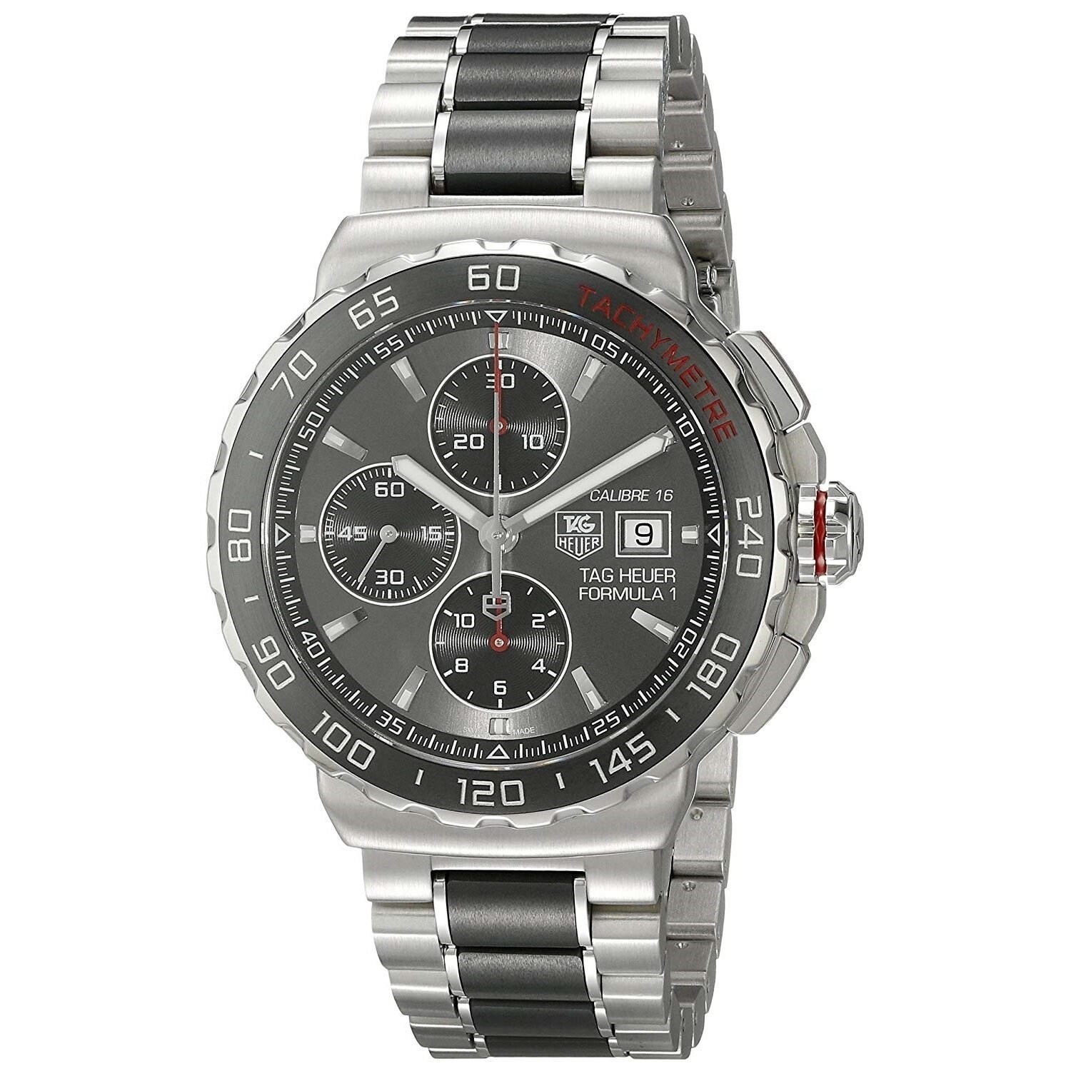 Shop Tag Heuer Men S Cau2011 Ba0874 Formula 1 Chronograph Two Tone Stainless Steel Watch On Sale Overstock 27388303