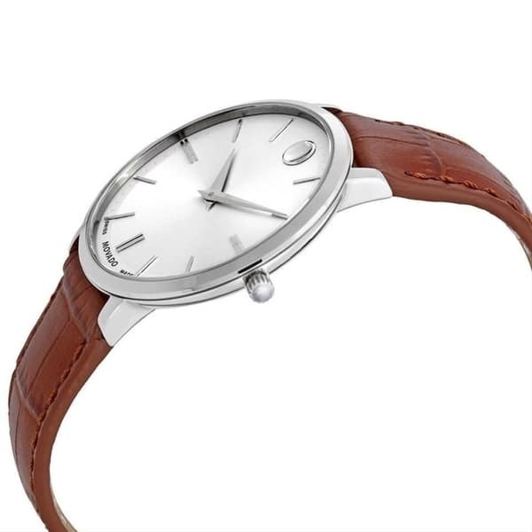 Shop Movado Women S 0607183 Ultra Slim Stainless Steel Watch