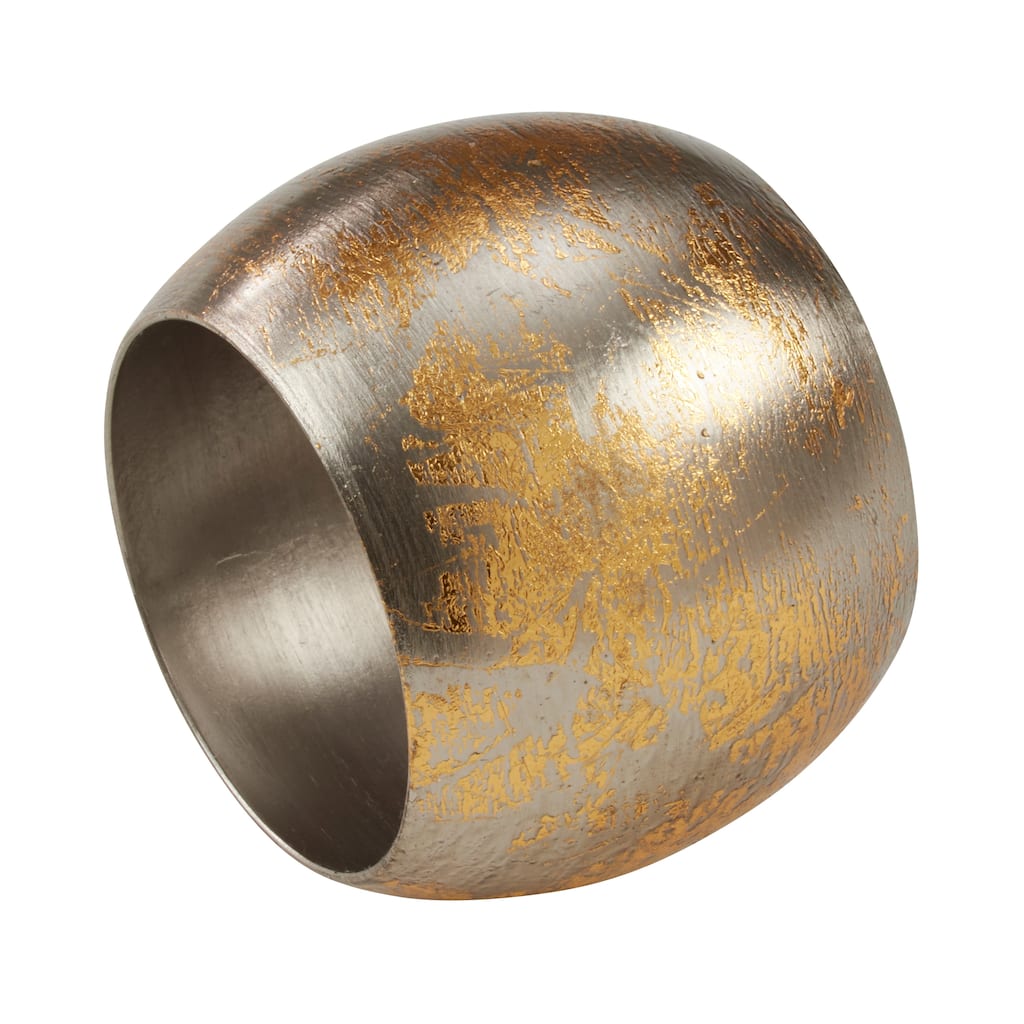 Gold Texture Design Napkin Rings (Set of 4)