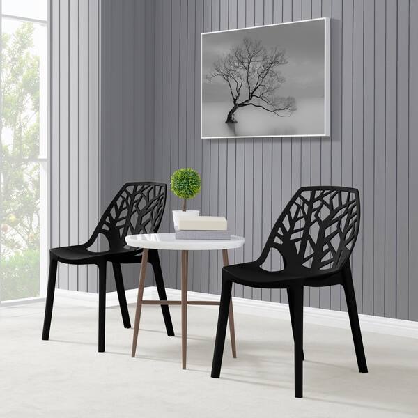 Espenberg Armless Indoor Outdoor Resin Modern Tree Dining Chairs Set Of 2 By Havenside Home Overstock 27388882