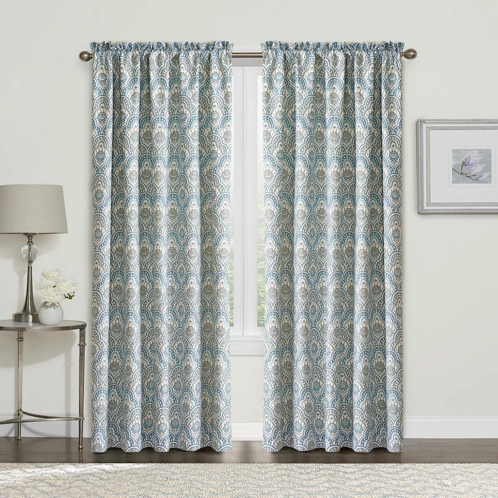Serenta Mini Tivoli Printed 2 Piece Curtain Set - 60" x 84"