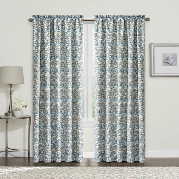 slide 1 of 1, Serenta Mini Tivoli Printed 2 Piece Curtain Set - 60" x 84"