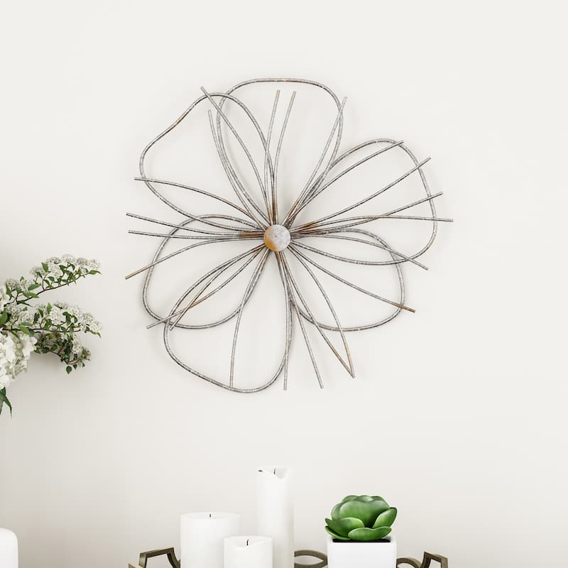 Carson Carrington Flower Sculpture Contemporary Art Wall Decor