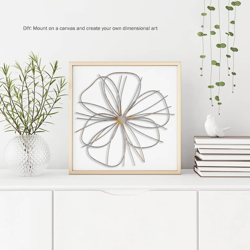 Carson Carrington Flower Sculpture Contemporary Art Wall Decor