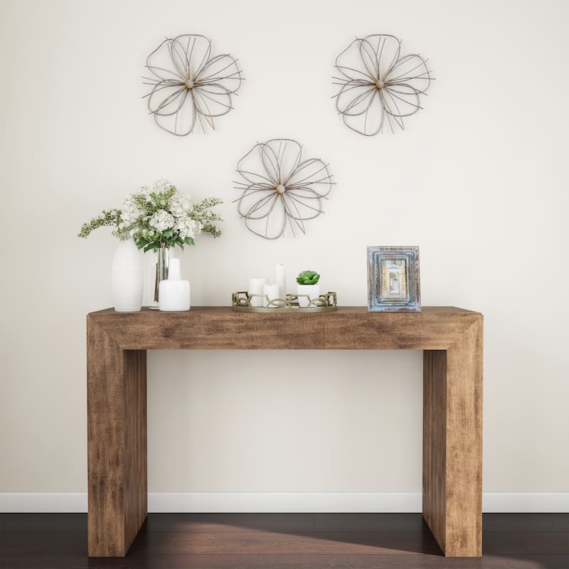 Carson Carrington Flower Sculpture Contemporary Art Wall Decor