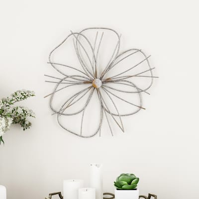 Carson Carrington Flower Sculpture Contemporary Art Wall Decor