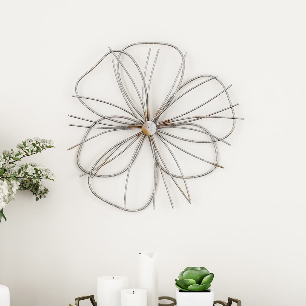 Carson Carrington Flower Sculpture Contemporary Art Wall Decor