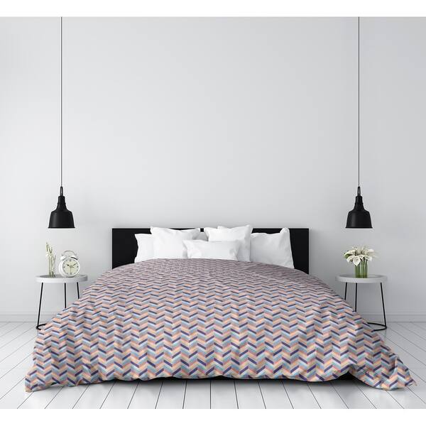 Shop Katelyn Elizabeth Orange Navy Chevrons Duvet Cover Multi