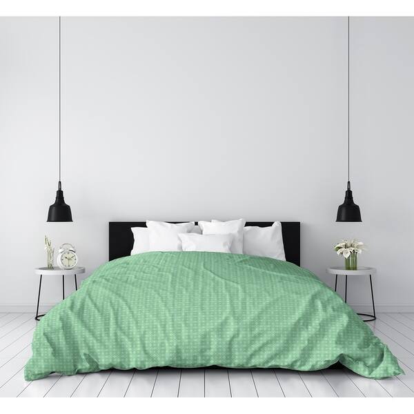 Shop Katelyn Elizabeth Green With White Doily Pattern Duvet Cover