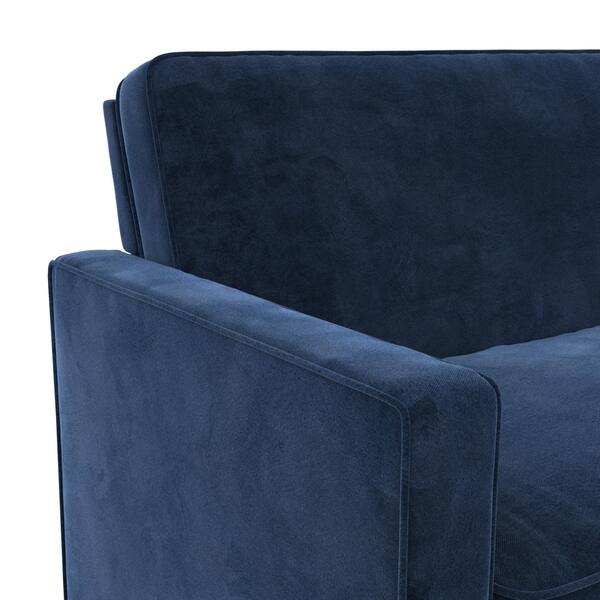 Shop Avenue Greene Camilla Blue Velvet Twin Loveseat Sofa