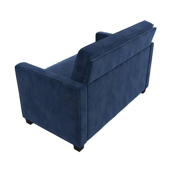 Shop Avenue Greene Camilla Blue Velvet Twin Loveseat Sofa