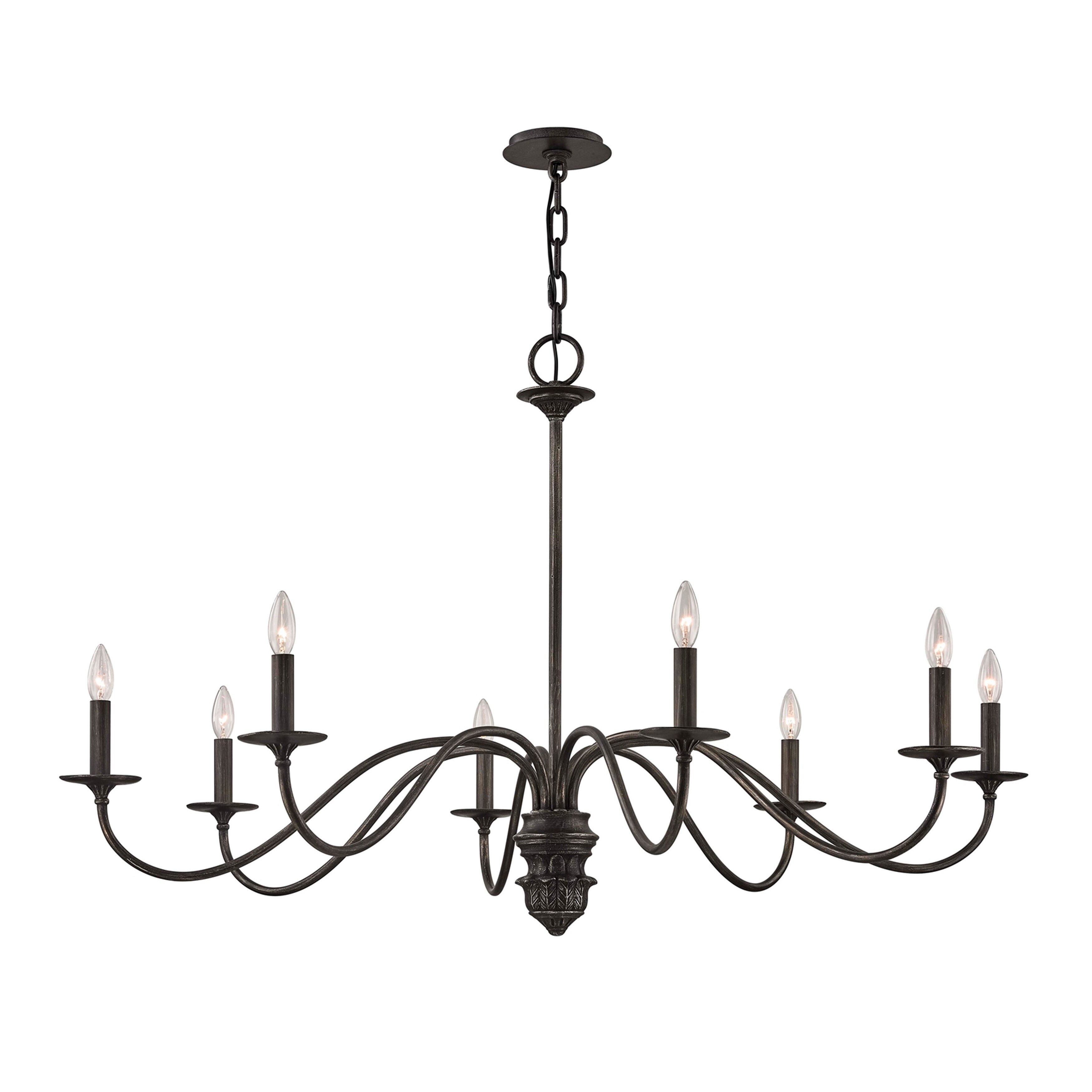 Troy Lighting Poppy Hill 8-light Pompeii Silver Chandelier - Chandeliers For Bedrooms by Overstock.com