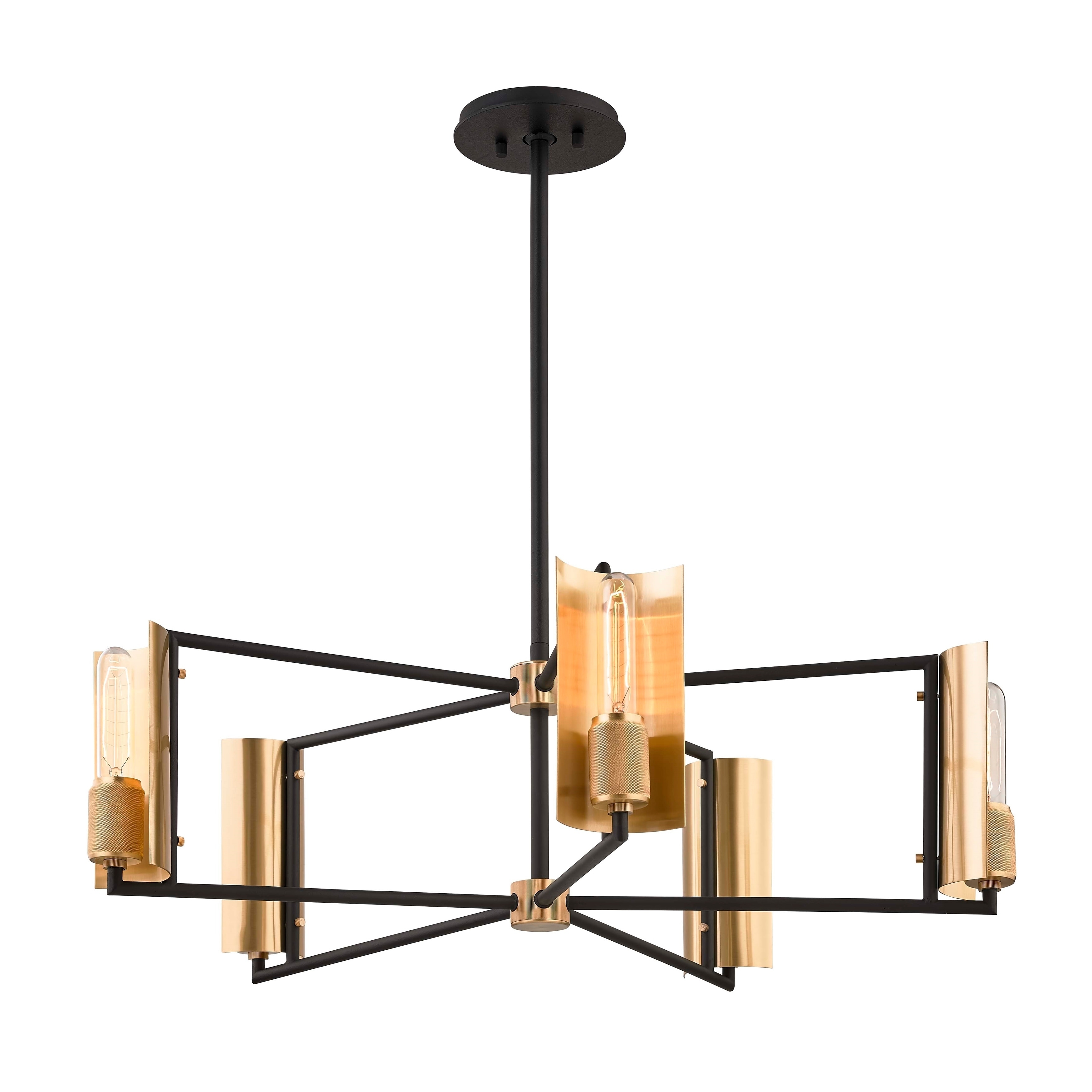 Troy Lighting Emerson 5-light Carbide Black Chandelier - Chandeliers For Bedrooms by Overstock.com