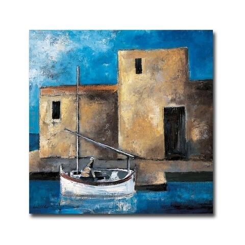 Pescador Solitario (Lonely Fisherman) by Didier Lourenco Gallery Wrapped Canvas Giclee Art (30 in x 30 in, Ready to Hang)