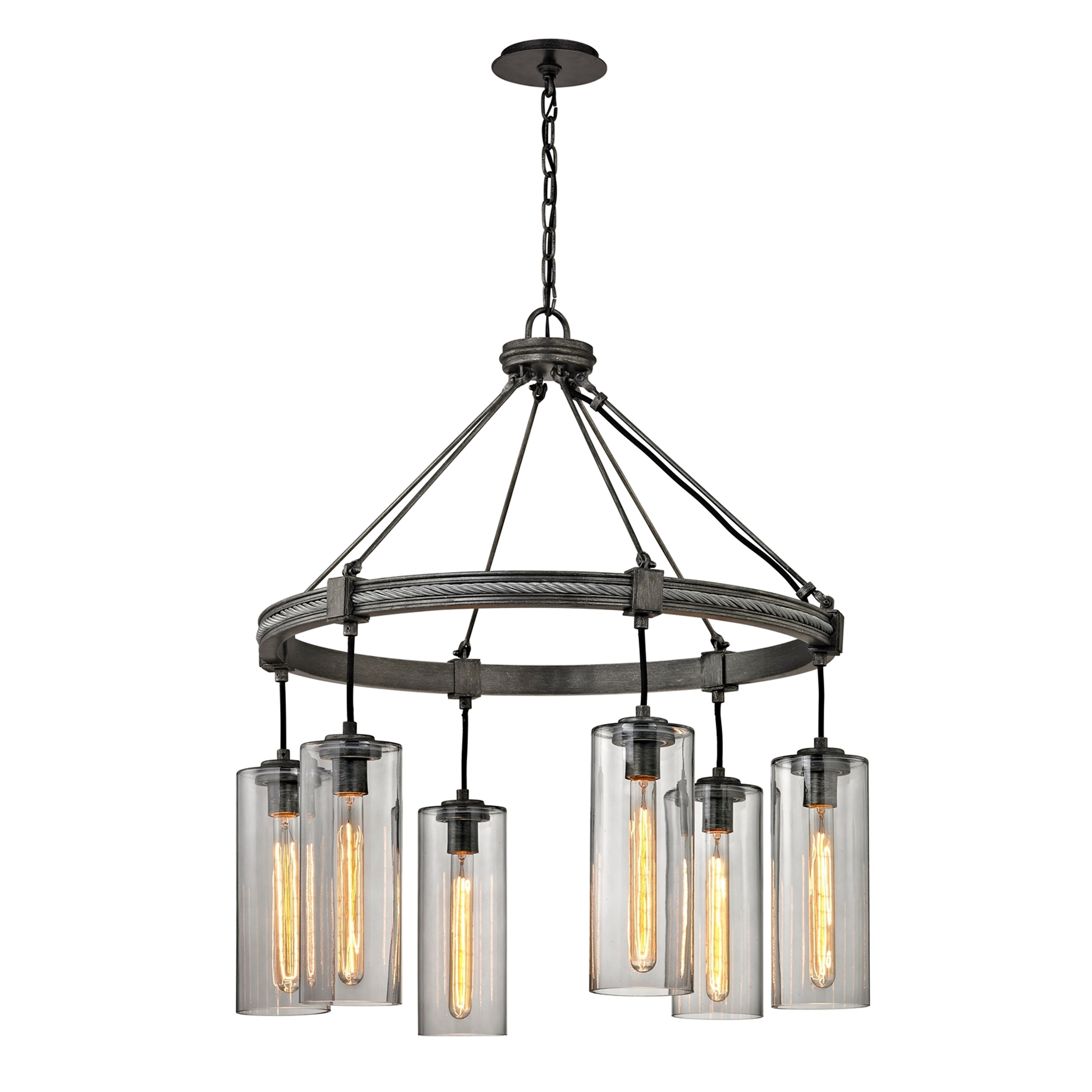 Troy Lighting Union Square 6-light Graphite Chandelier - Chandeliers For Bedrooms by Overstock.com