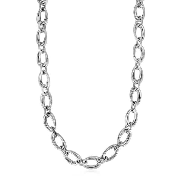 Beautiful Sterling Silver Polished Oval Shaped CZ Chain Slide Beautiful Sterling Silver Polished Oval Shaped CZ Chain Slide