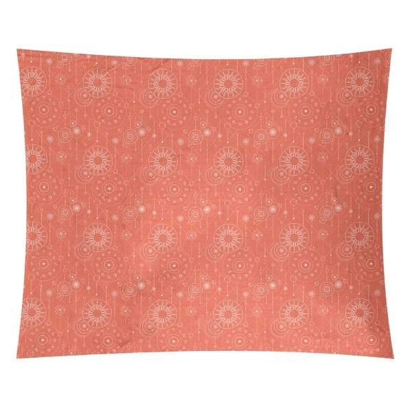 Katelyn Elizabeth Orange Astrology Pattern Tapestry