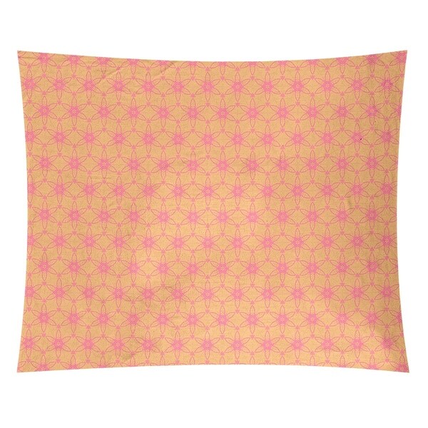 Katelyn Elizabeth Yellow & Pink Ornate Circles Tapestry