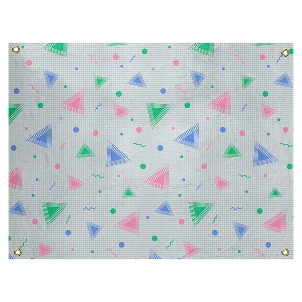 Katelyn Elizabeth Blue & Green 90's Retro Pattern Tapestry In/Out
