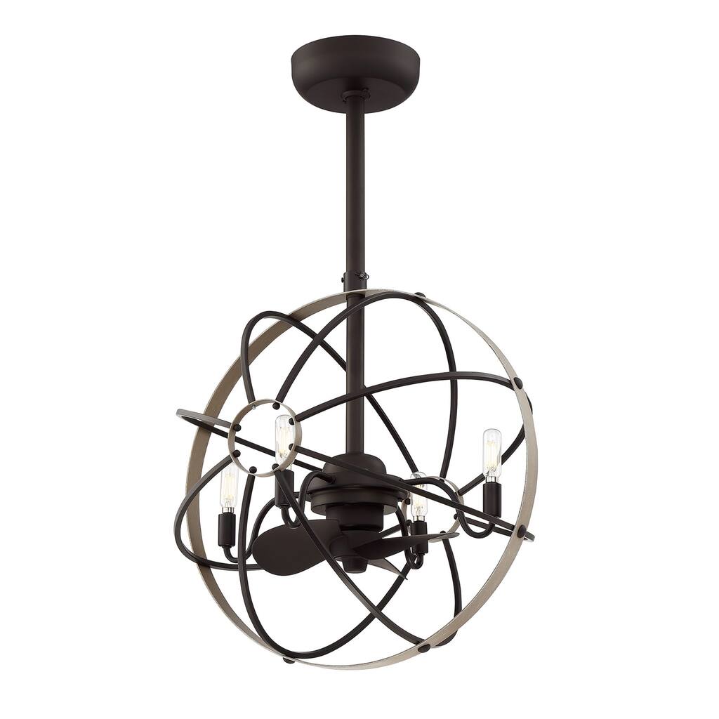 Fifth and Main Atlas 4-light Aged Bronze Ceiling Fan