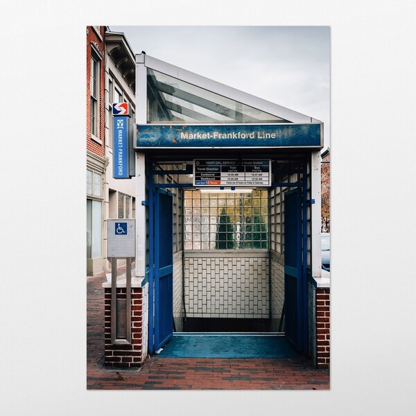 Noir Gallery Old City Philadelphia Subway Photography Unframed Art Print/Poster