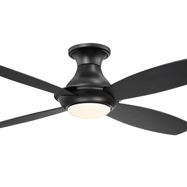 Shop Fifth And Main Bayview Led Hugger Black Ceiling Fan