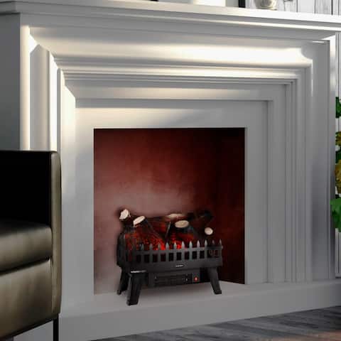 Northwest LED Electric Log Insert for Fireplaces-Heater with Realistic Energy-efficient LED Glowing Flame Ember Bed
