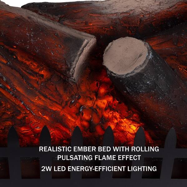 Shop Northwest Led Electric Log Insert For Fireplaces Heater With