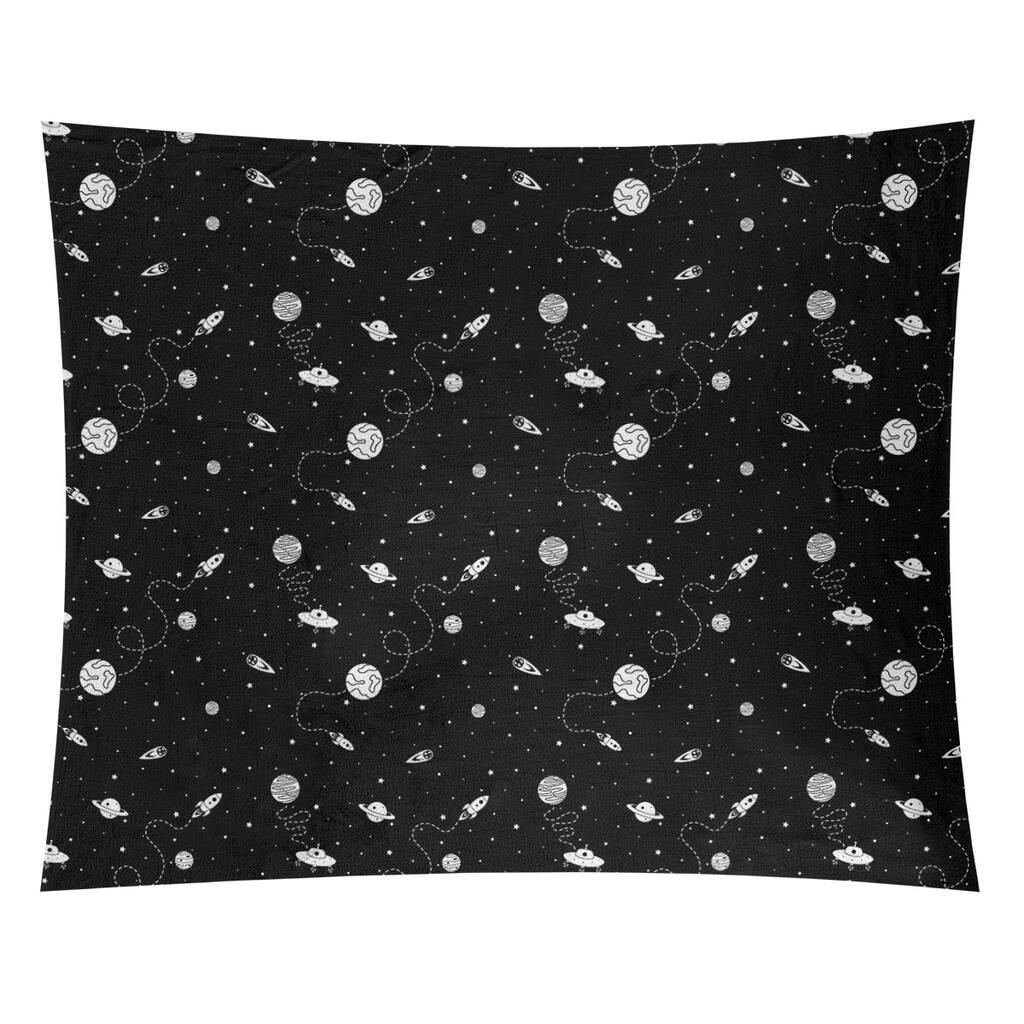 Katelyn Elizabeth Black & White Outer Space Pattern Tapestry
