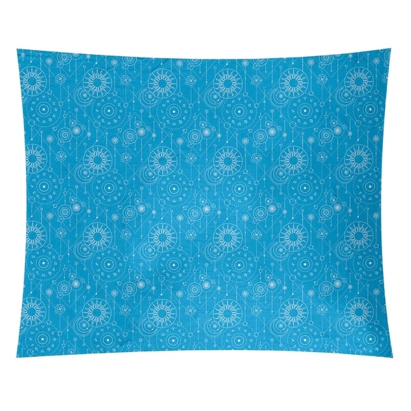 Katelyn Elizabeth Blue Astrology Pattern Tapestry