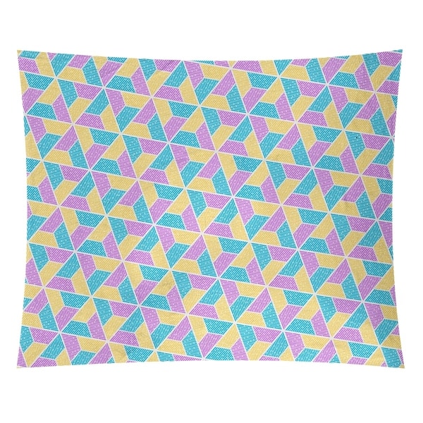 Katelyn Elizabeth Blue Yellow & Purple Trapezoids Tapestry