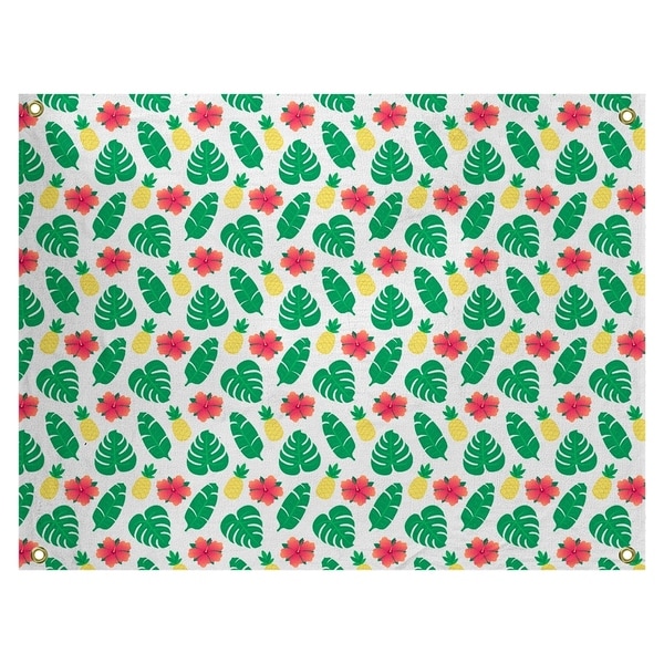 Katelyn Elizabeth White Tropical Pattern Tapestry In/Out