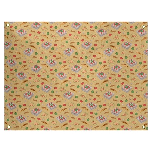 Katelyn Elizabeth Yellow Color Pizza Pattern Tapestry In/Out