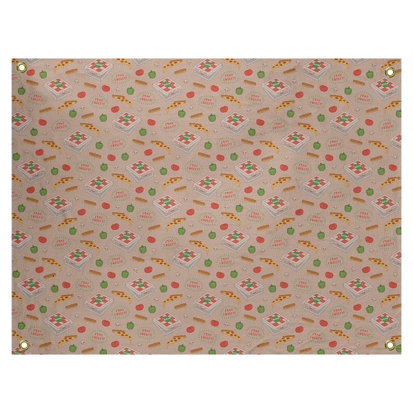 Katelyn Elizabeth Gray Color Pizza Pattern Tapestry In/Out