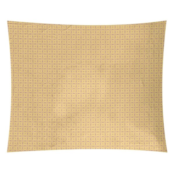 Katelyn Elizabeth Yellow with Purple Doily Pattern Tapestry