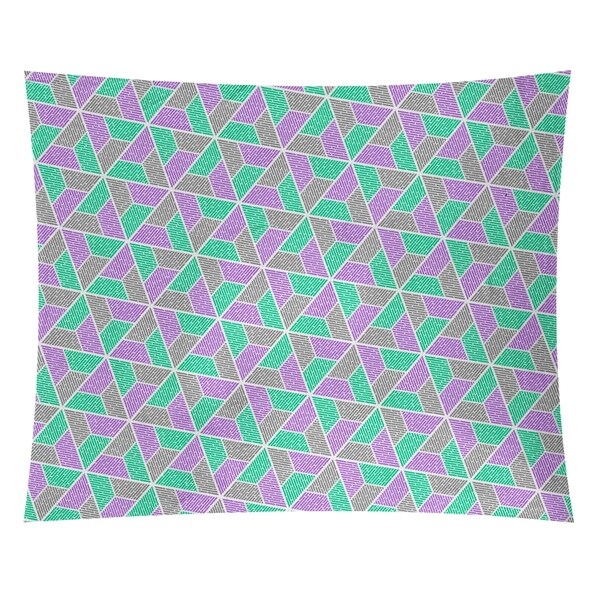 Katelyn Elizabeth Green Purple & Gray Trapezoids Tapestry
