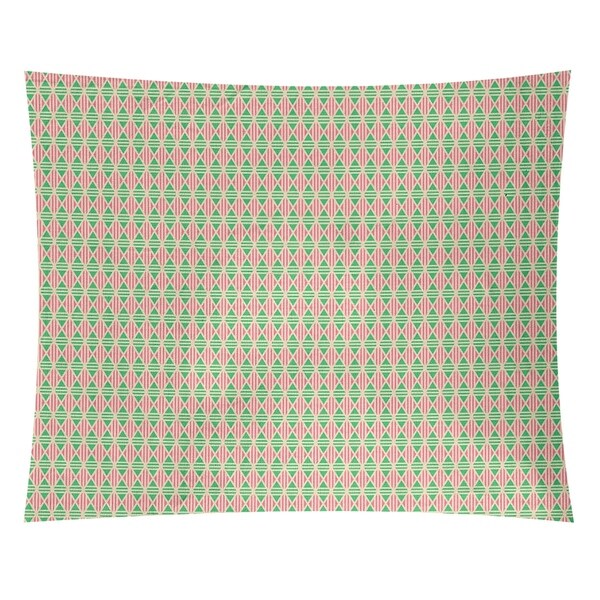 Katelyn Elizabeth Pink & Green Lined Diamonds Tapestry