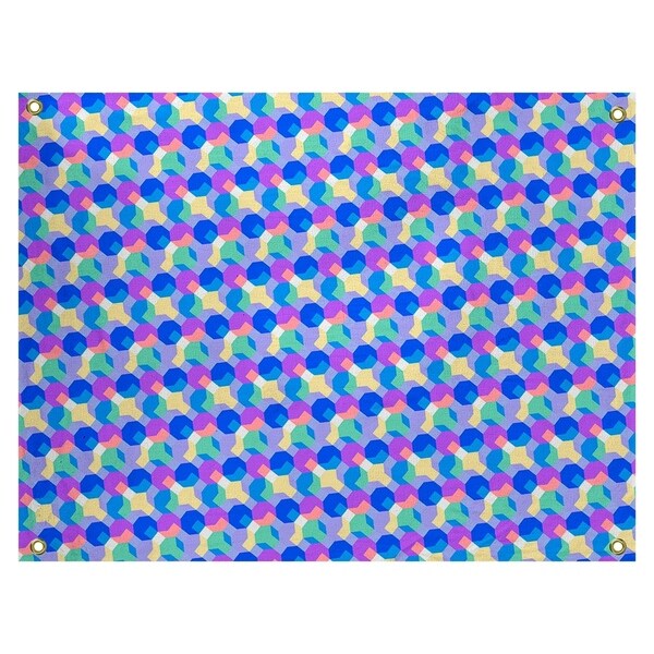 Katelyn Elizabeth Blue & Purple Octagons Tapestry In/Out