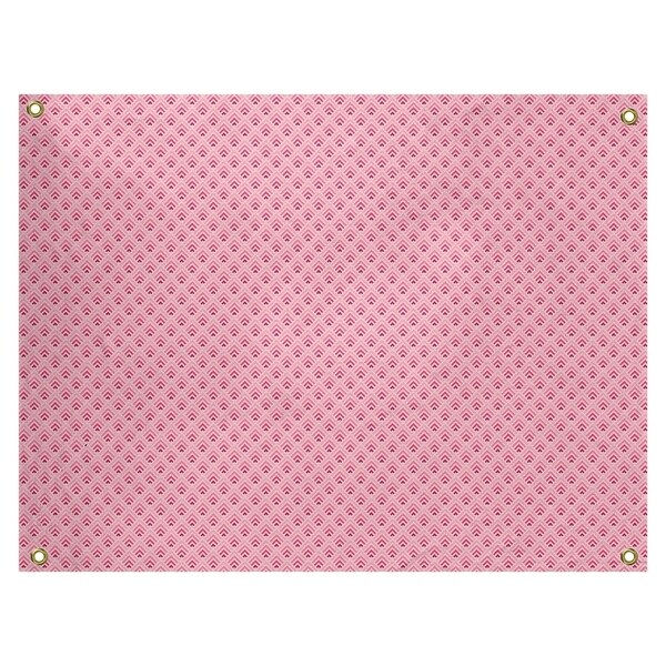 Katelyn Elizabeth Pink Reverse Ombre Geometric Pattern Tapestry In/Out