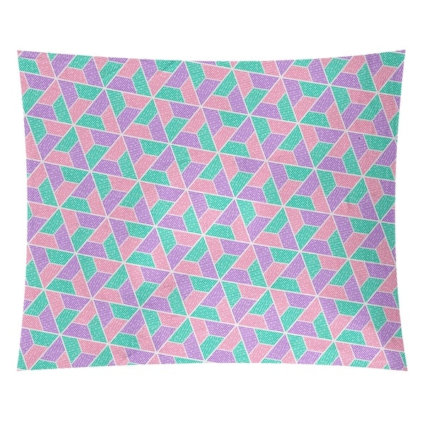 Katelyn Elizabeth Green Pink & Purple Trapezoids Tapestry