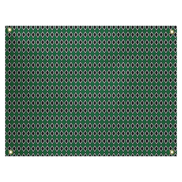 Katelyn Elizabeth Black & Green Geometric Diamonds Tapestry In/Out