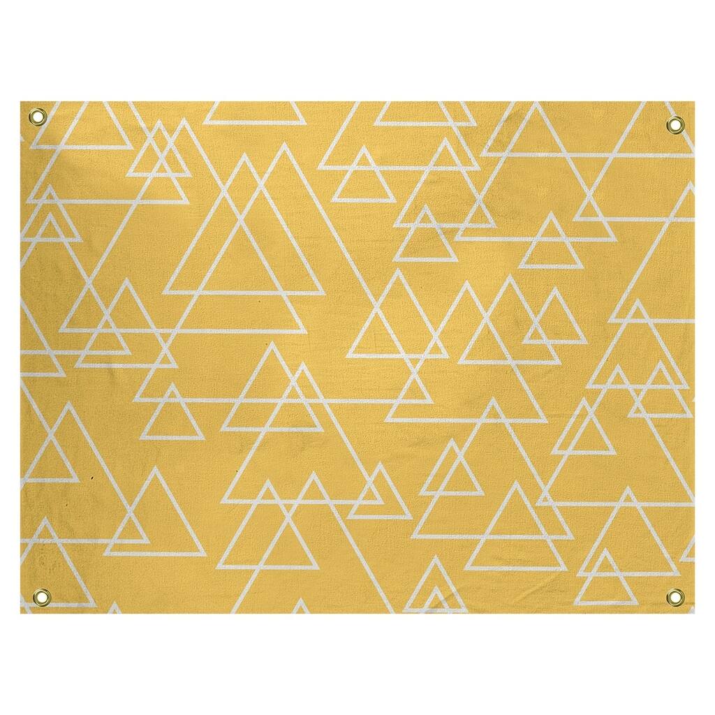 Katelyn Elizabeth Yellow Scattered Triangle Pattern Tapestry In/Out