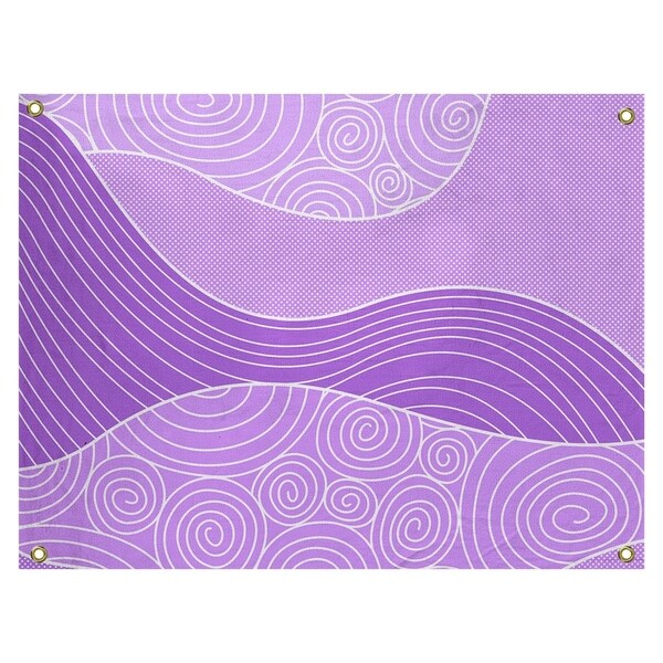 Katelyn Elizabeth Purple Hand Drawn Waves Tapestry In/Out