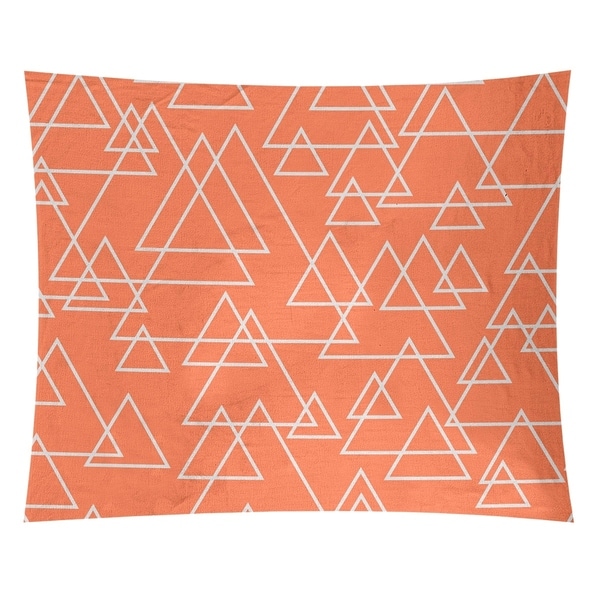 Katelyn Elizabeth Orange Scattered Triangle Pattern Tapestry