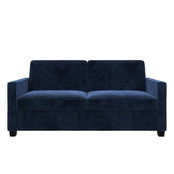 Shop Avenue Greene Camila Blue Velvet Full-size Sofa Sleeper - Free